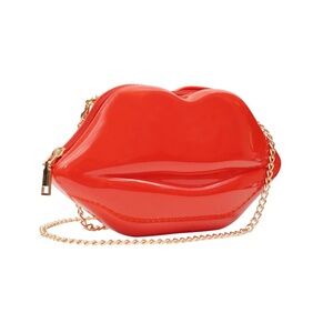 Expressions NYC Vegan Red Lips Purse NWT